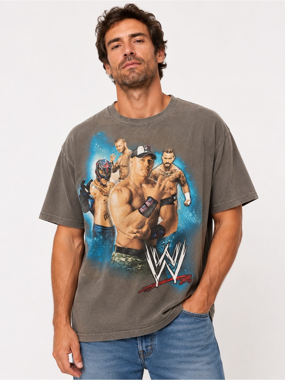 WWE John Cena Graphic Tee XL 2012 Wrestling Tee Rey Mysterio CM Punk Randy Orton